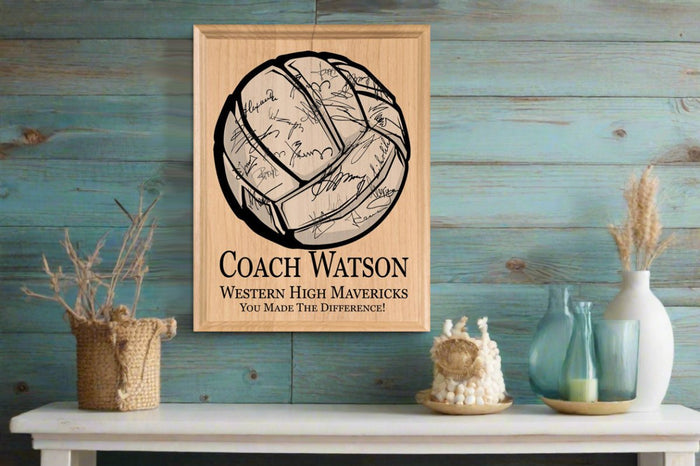 Volleyball Coach Gift Plaque Personalized SIGNABLE For Coaches - Broad Bay Personalized Gifts Shipped Fast