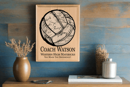 Volleyball Coach Gift Plaque Personalized SIGNABLE For Coaches - Broad Bay Personalized Gifts Shipped Fast