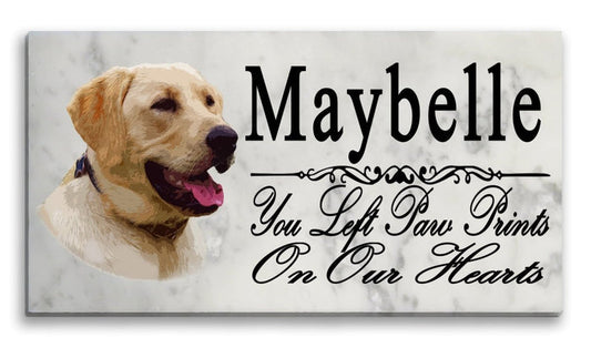 Yellow Lab Memorial Stone Custom Grave Marker