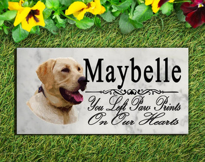 Lab Memorial Stone You Left Paw Prints On My Heart